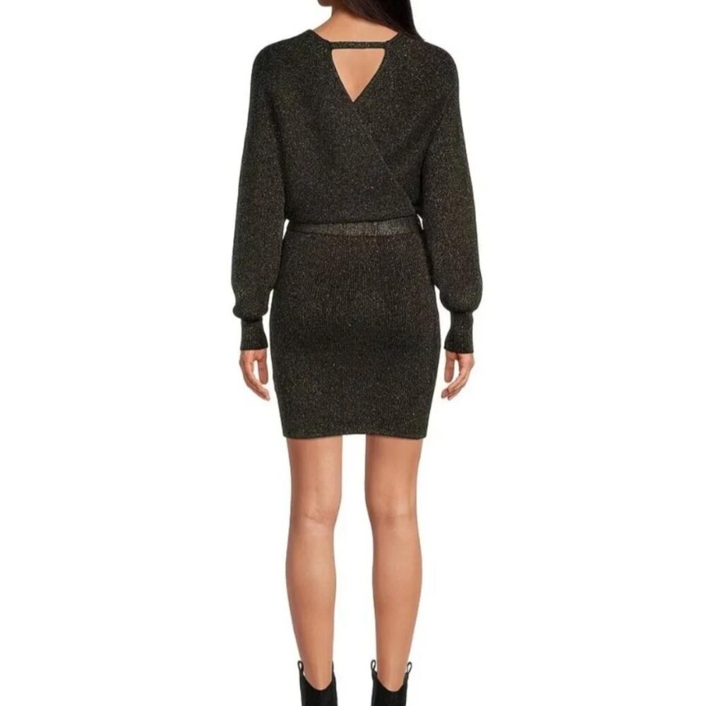 Gianni Bini - Sweater dress, long sleeve, with waist tie
